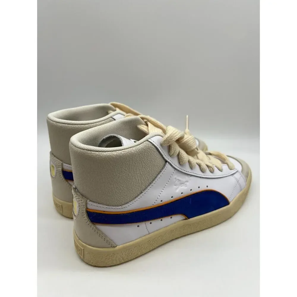 Puma Clyde Mid Bball Rhuigi Puma White Royal Sapphire 391335-01 Men's Size 8
